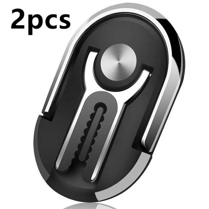 Black universal mobile phone bracket with suction cup and adjustable arm mounted on a car windscreen