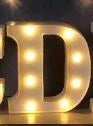 Luminous LED Letter Number Night Light with remote control for weddings and parties