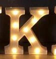 Luminous LED Letter Number Night Light with remote control for weddings and parties