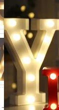 Luminous LED Letter Number Night Light with remote control for weddings and parties