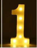 Luminous LED Letter Number Night Light with remote control for weddings and parties