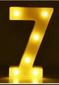 Luminous LED Letter Number Night Light with remote control for weddings and parties