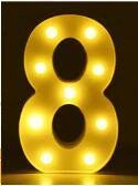 Luminous LED Letter Number Night Light with remote control for weddings and parties