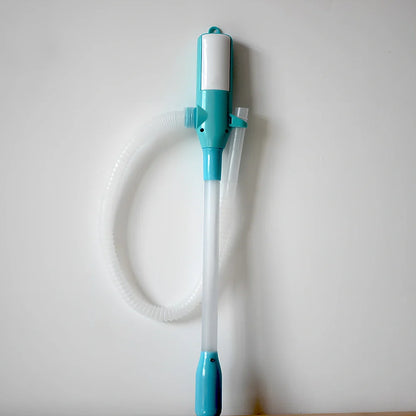 Portable electric mini plastic oil transfer pump with blue/red options and vertical shaft