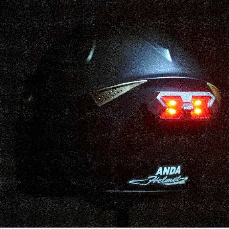 Black and red plastic tail box with smart taillight for electric motorcycle and battery car, waterproof, easy install