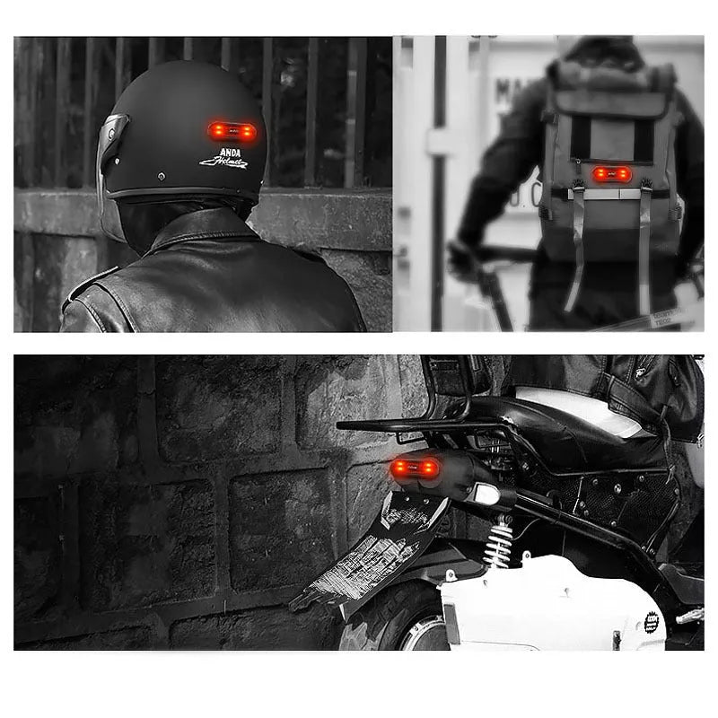 Black and red plastic tail box with smart taillight for electric motorcycle and battery car, waterproof, easy install