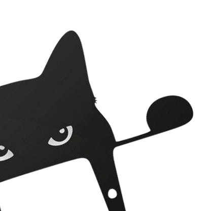 3D Black Cat Fence Outdoor Garden Decoration made of durable acrylic