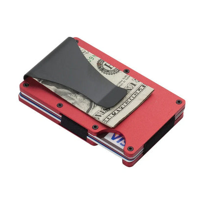 Sleek carbon fiber and aluminum alloy card holder for minimalist wallet enthusiasts