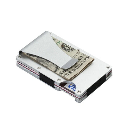 Sleek carbon fiber and aluminum alloy card holder for minimalist wallet enthusiasts