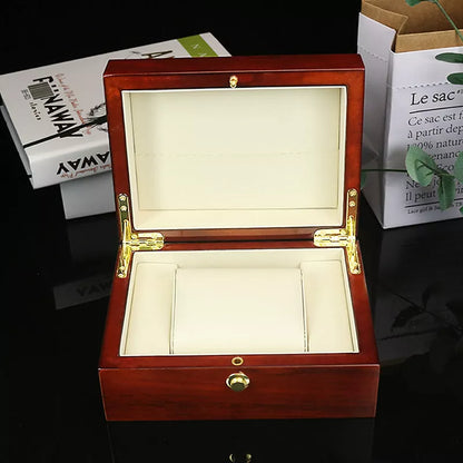 Custom wooden watch and jewelry box with gloss paint finish, dimensions 18*13.5*8.5cm
