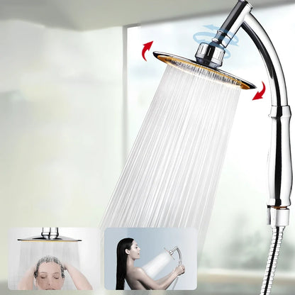 6-inch diameter pressurised shower head with universal UK fittings and ABS plastic construction