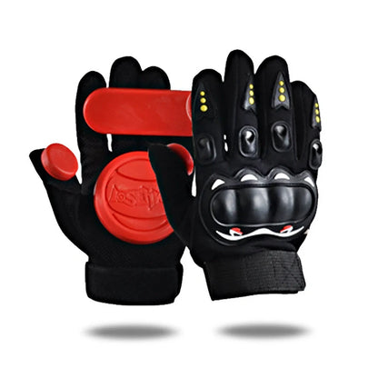 Downhill Skateboard Gloves with triple sliders for palm and finger protection