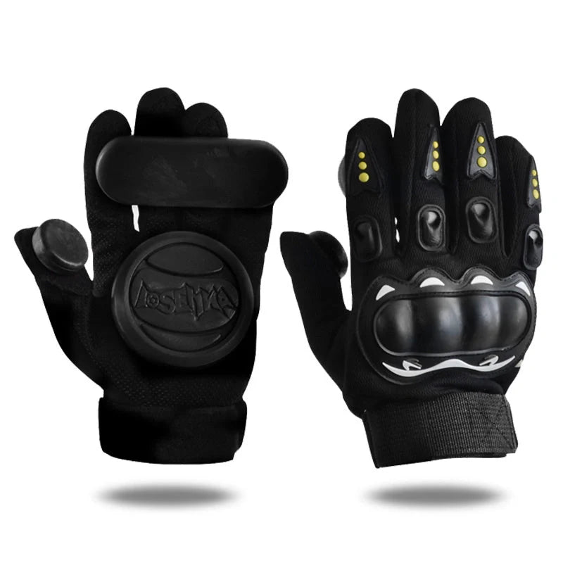 Downhill Skateboard Gloves with triple sliders for palm and finger protection