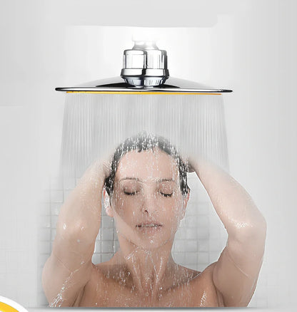 6-inch diameter pressurised shower head with universal UK fittings and ABS plastic construction