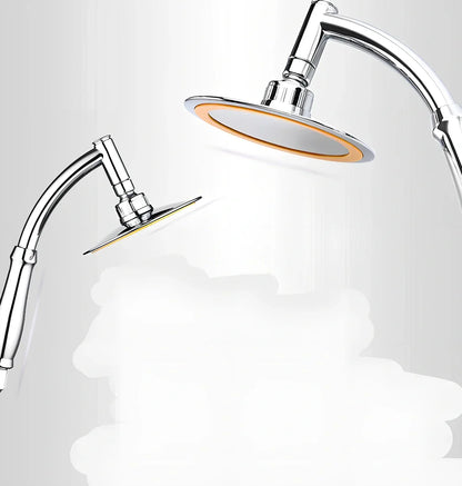 6-inch diameter pressurised shower head with universal UK fittings and ABS plastic construction