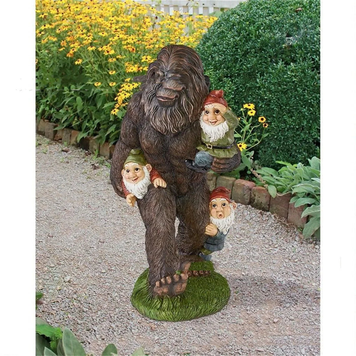 Gorilla Resin Crafts Garden Statue with cartoon orangutan design