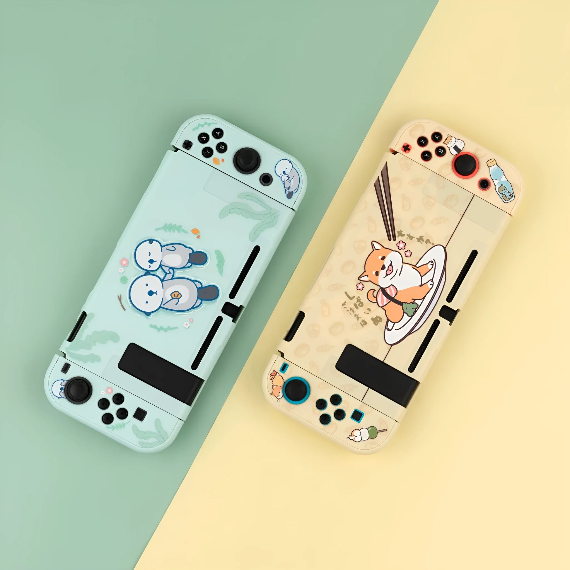 Sea Otter flexible silicone protective shell fitted on a black Nintendo Switch Lite console.