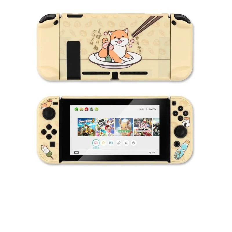 Sea Otter flexible silicone protective shell fitted on a black Nintendo Switch Lite console.