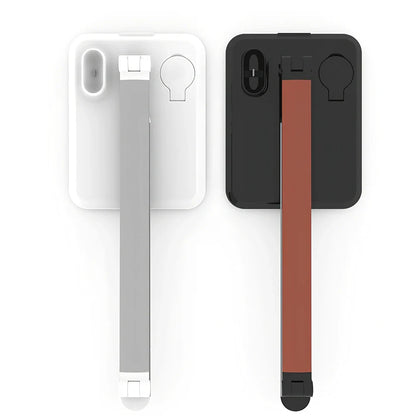 Black wireless charging desk lamp with 10W LED lighting and touch controls on wooden desk