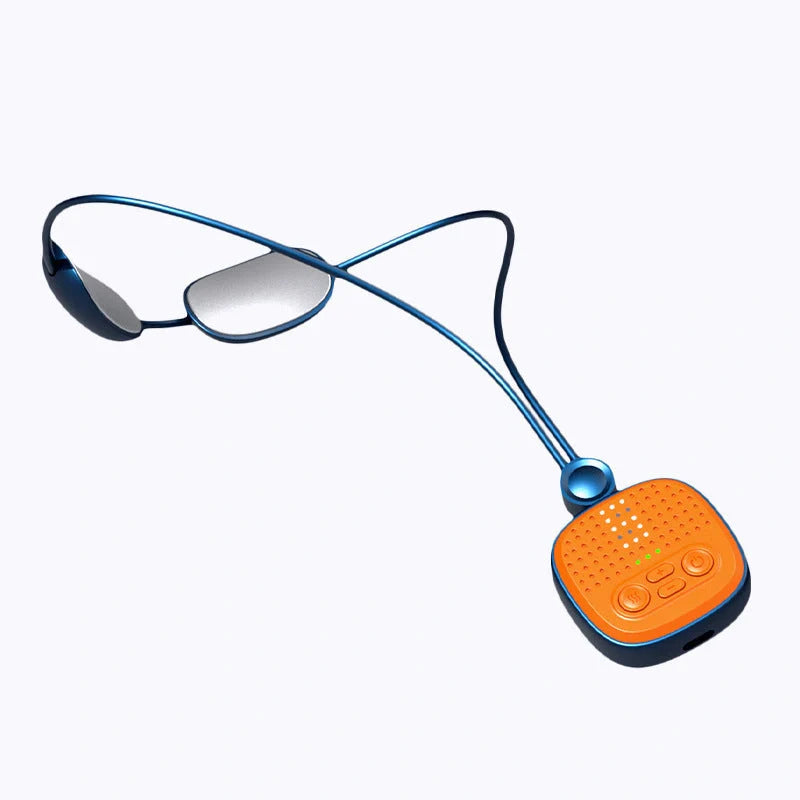 Intelligent Portable Pulse 4D Cordless Neck Massager with Heat Therapy in blue and pink