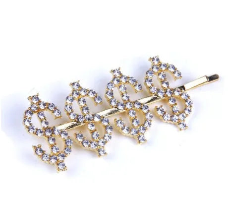 Golden electroplated one word clip hairpin with zodiac sign style options and individual packing