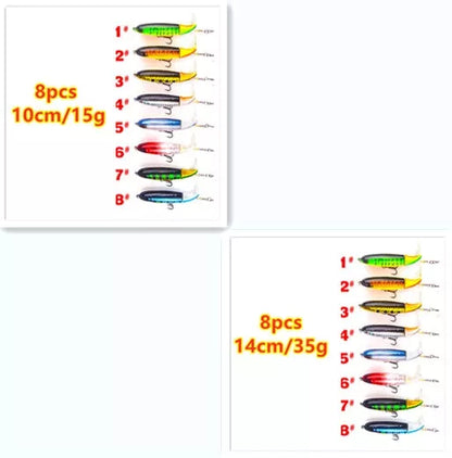 Road Sub-bait Propeller Tractor Hard Bait Floating Water Pencil Lure Bait in various colors