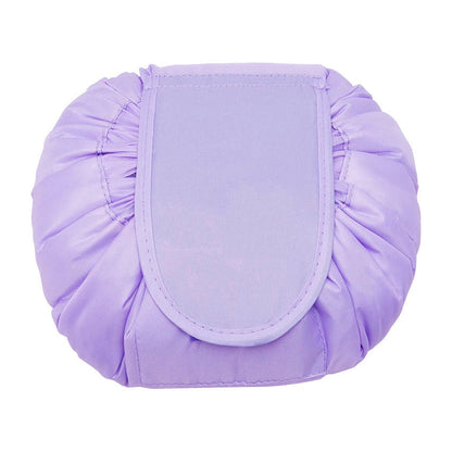 Stylish and versatile cosmetic bag with drawstring closure, made of premium polyester for convenient travel storage