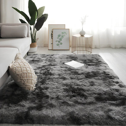 Plush floor mat with upgraded thickened encryption in tie-dye colour with 2cm pile and non-slip backing