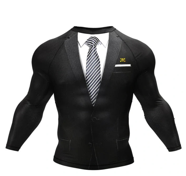 XMARTIAL Tuxedo Rash Guard for martial arts and surfing with UV protection