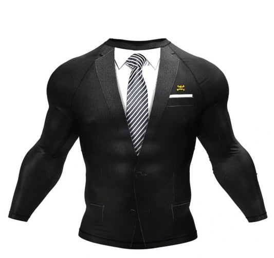 XMARTIAL Tuxedo Rash Guard for martial arts and surfing with UV protection