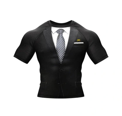 XMARTIAL Tuxedo Rash Guard for martial arts and surfing with UV protection