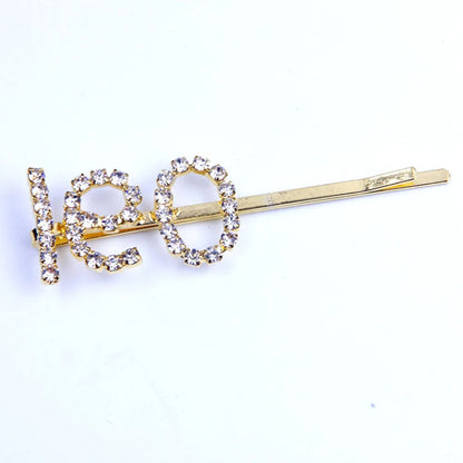 Golden electroplated one word clip hairpin with zodiac sign style options and individual packing