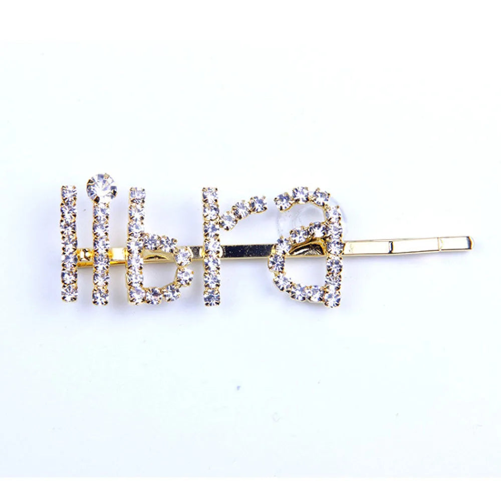 Golden electroplated one word clip hairpin with zodiac sign style options and individual packing