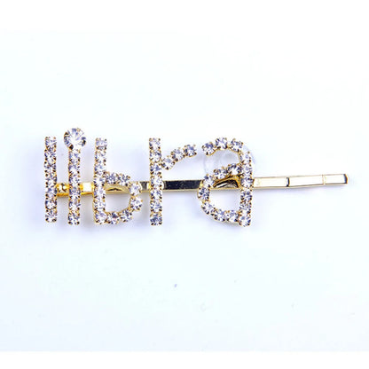 Golden electroplated one word clip hairpin with zodiac sign style options and individual packing