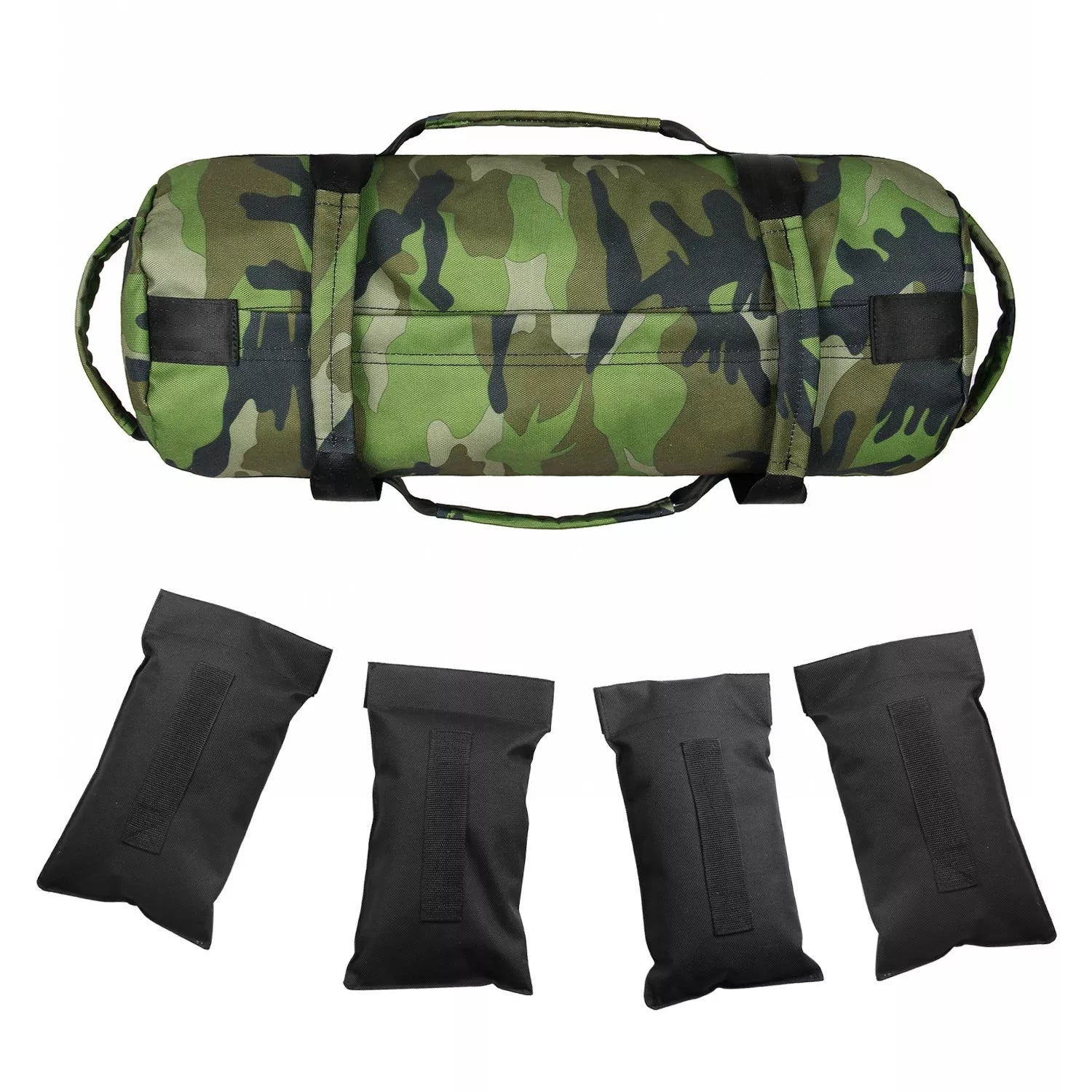 Camouflage Sports Fitness Weightlifting Bag in 900D Oxford cloth