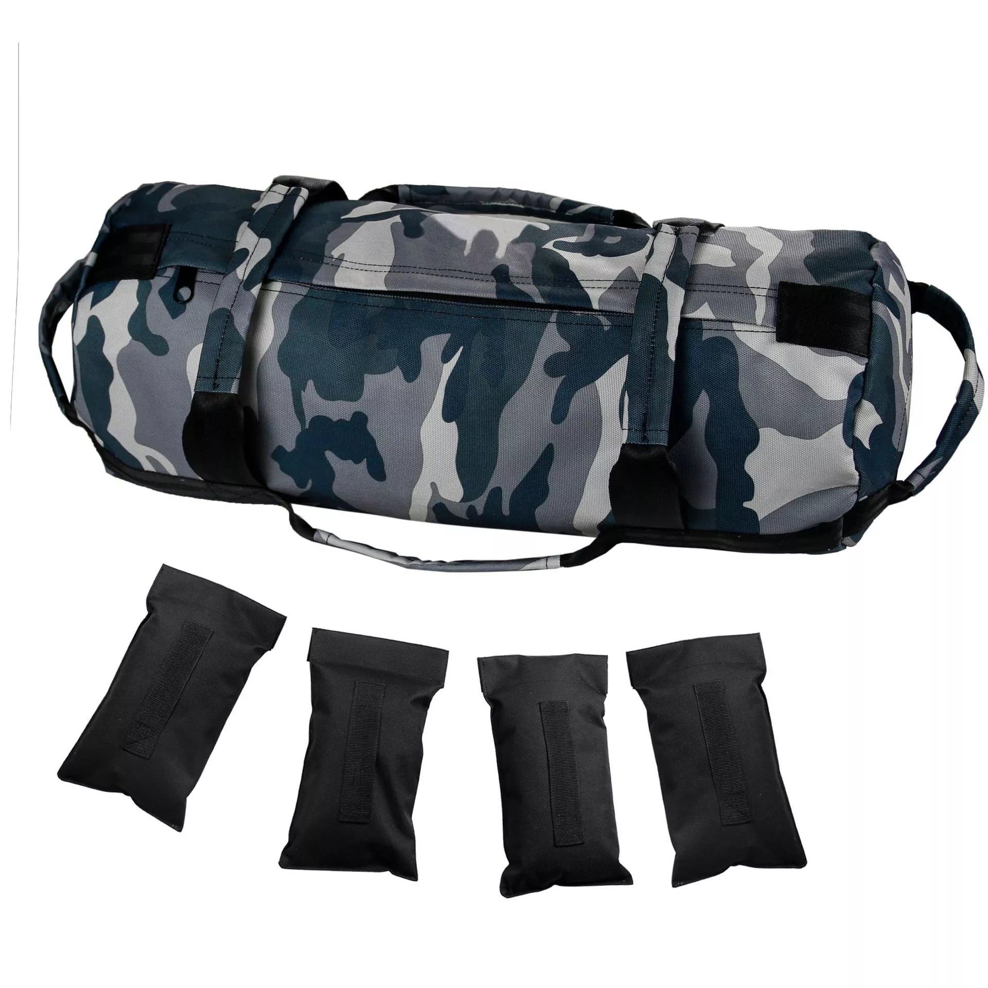 Camouflage Sports Fitness Weightlifting Bag in 900D Oxford cloth