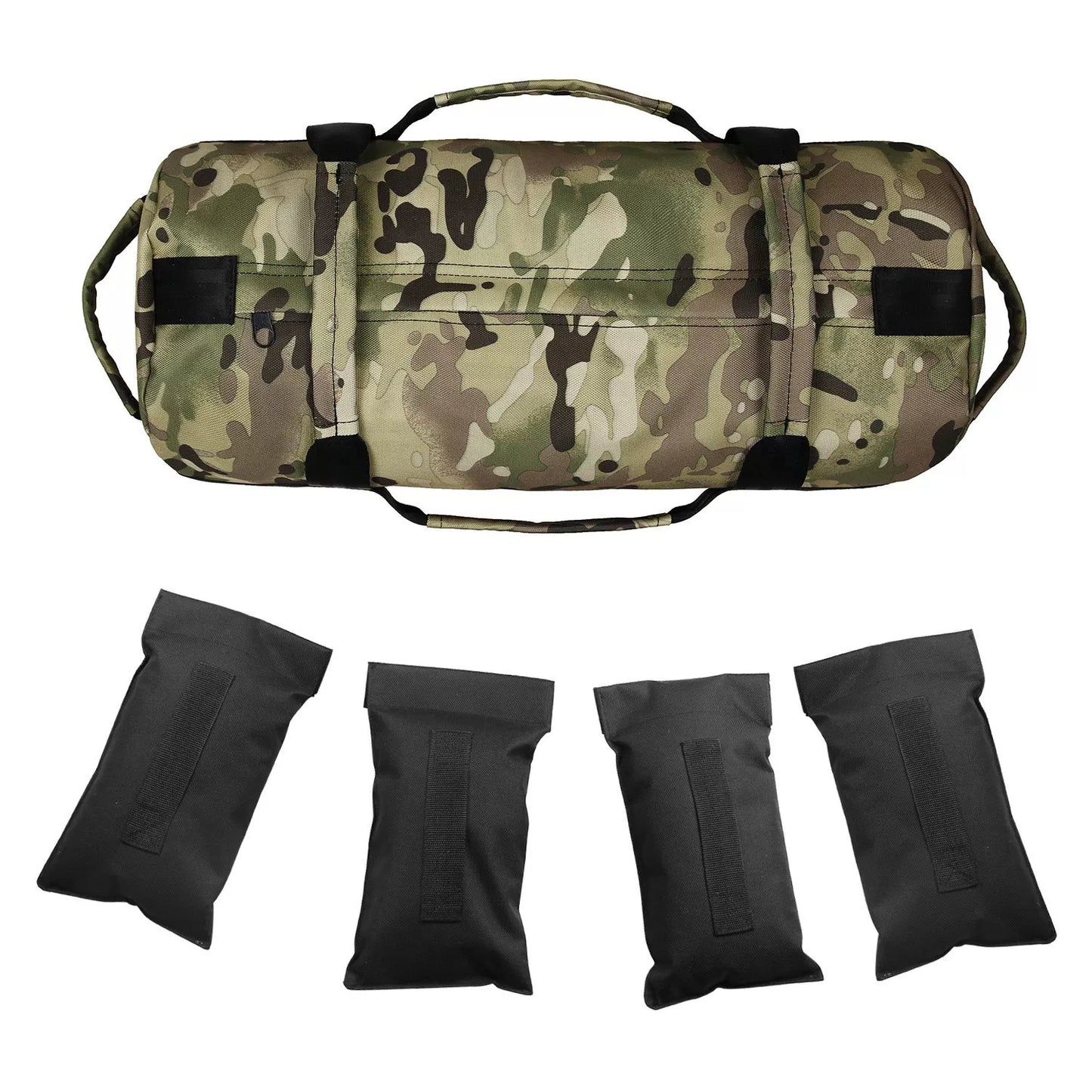 Camouflage Sports Fitness Weightlifting Bag in 900D Oxford cloth