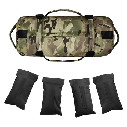 Camouflage Sports Fitness Weightlifting Bag in 900D Oxford cloth
