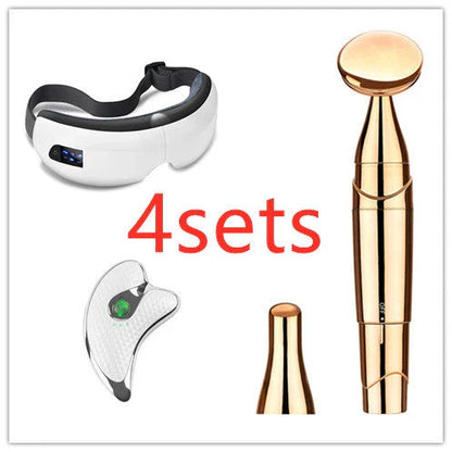 Bluetooth Eye Massager with Hot Compress, Air Pressure Massage, and Soothing Music for Relaxation and Eye Care