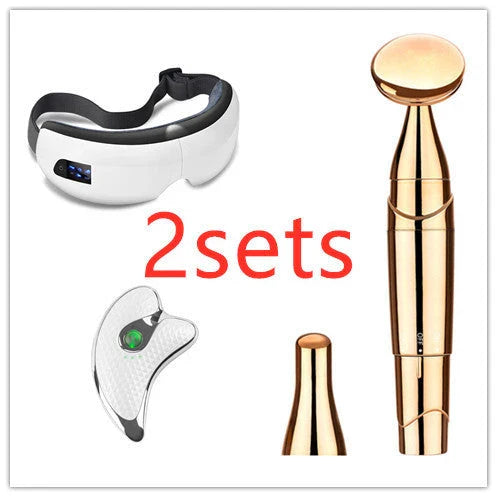 Bluetooth Eye Massager with Hot Compress, Air Pressure Massage, and Soothing Music for Relaxation and Eye Care