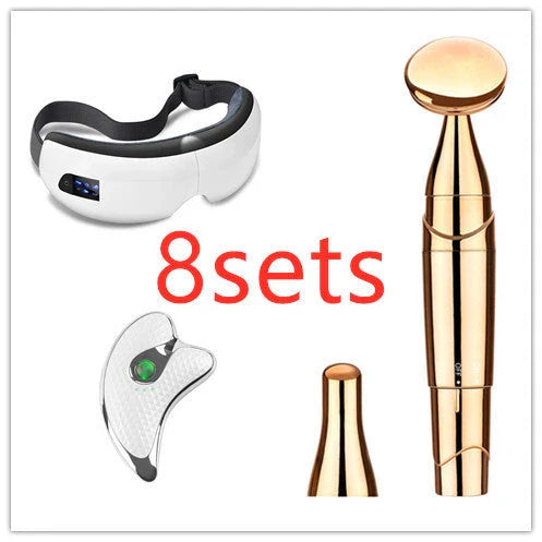 Bluetooth Eye Massager with Hot Compress, Air Pressure Massage, and Soothing Music for Relaxation and Eye Care