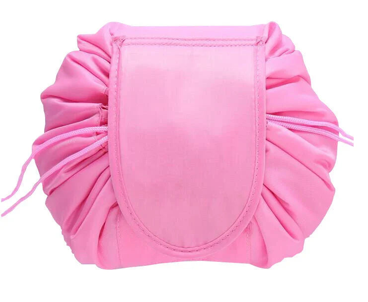Stylish and versatile cosmetic bag with drawstring closure, made of premium polyester for convenient travel storage