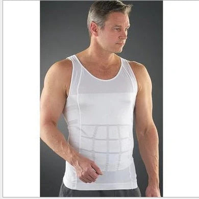 Men's compression vest made of premium linen fabric that smooths and shapes the midsection for a tailored, flattering look