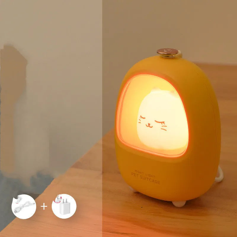 Cartoon bedside night light with touch dimming control for bedroom use