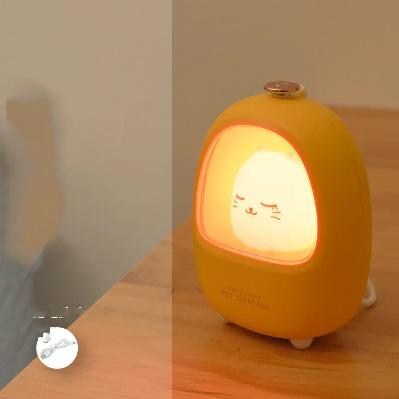 Cartoon bedside night light with touch dimming control for bedroom use