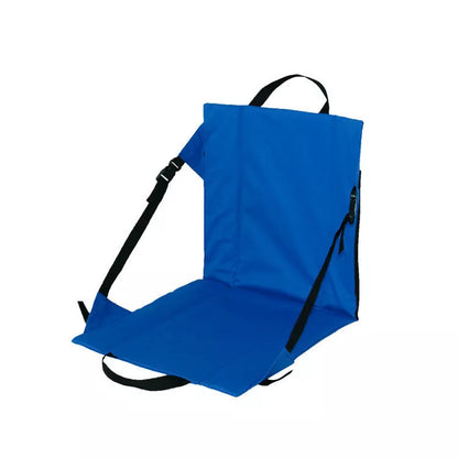 Portable outdoor folding chair with backrest in royal blue, red, or black