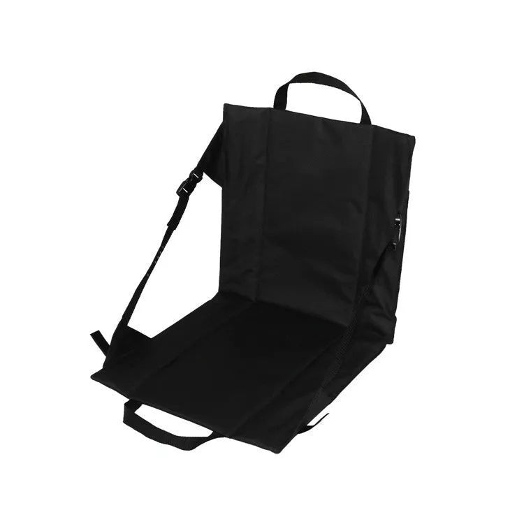 Portable outdoor folding chair with backrest in royal blue, red, or black