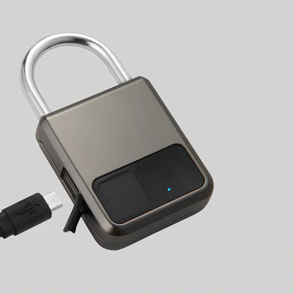 Smart fingerprint padlock with semiconductor sensor for biometric security on lockers and luggage