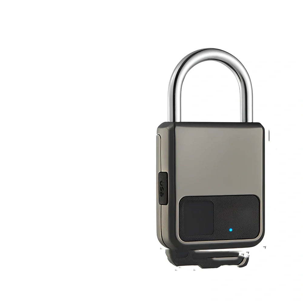 Smart fingerprint padlock with semiconductor sensor for biometric security on lockers and luggage
