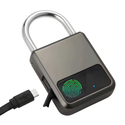 Smart fingerprint padlock with semiconductor sensor for biometric security on lockers and luggage